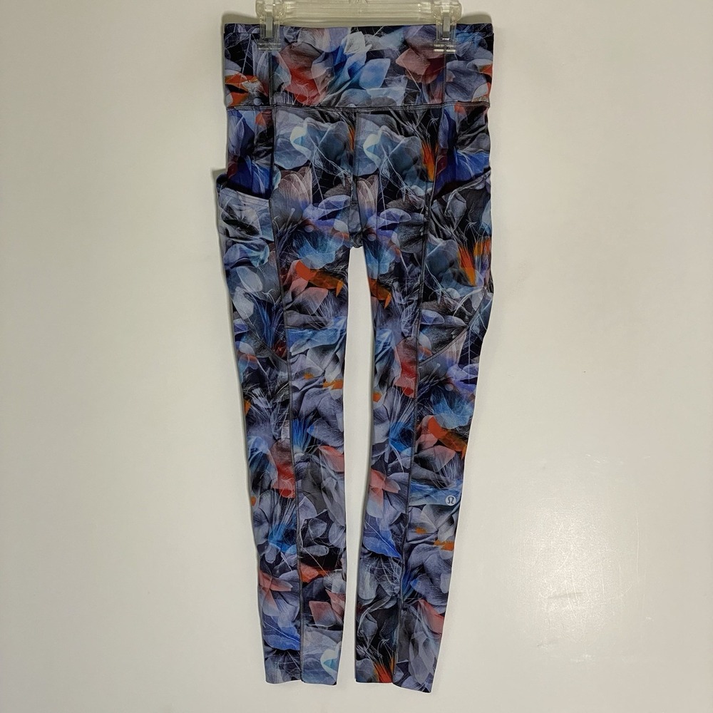 Lululemon Fast Free High Rise Tight Leggings Womens 6 Multicolor Abstract Floral